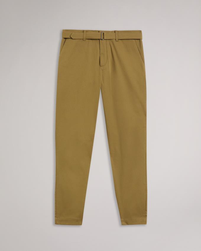 Pantalon Ted Baker Belted Straight Leg Marron Homme | JRM-29619992